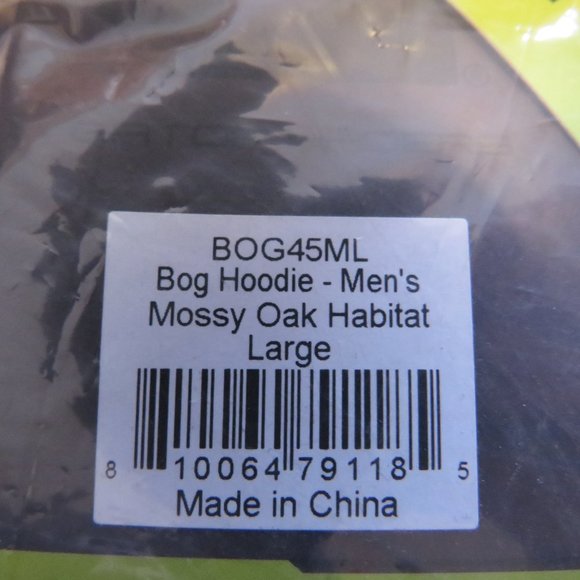 Gator Waders 1/2 Zip Bog Hoodie - Large Men's - Mossy Oak "Habitat" - Picture 4 of 5